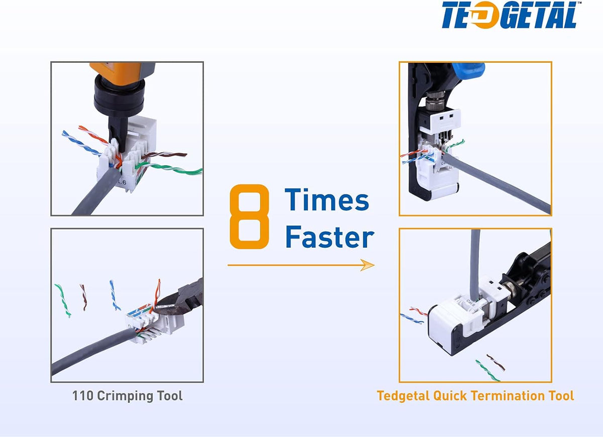 45 Degree RJ45 Keystone Jack Crimping Tool Pack of 2 J913422