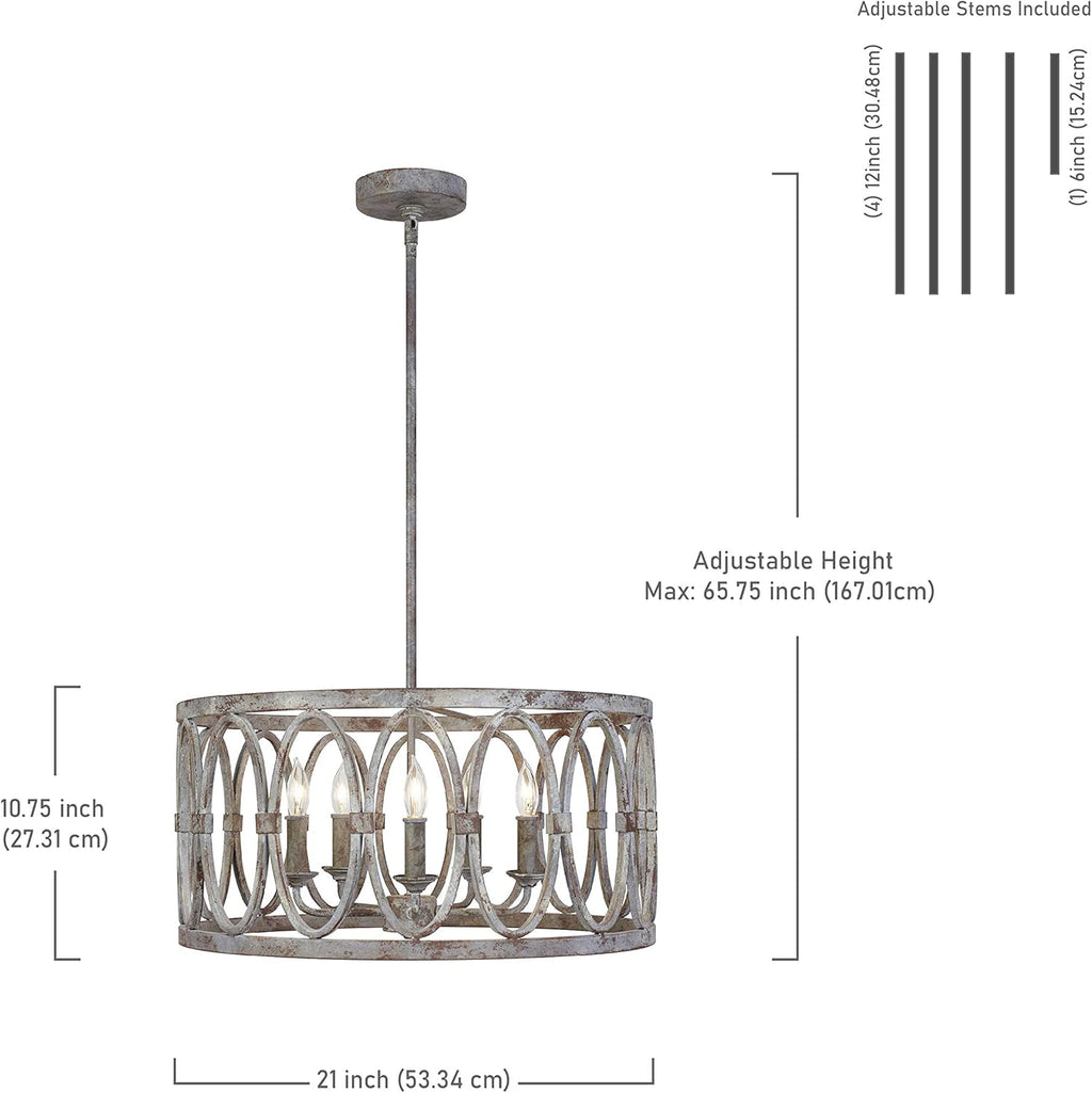 5-Light Outdoor Candle Chandelier U194081