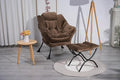 Blue Upholstered Lounge Chair with Ottoman M8632