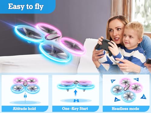 720P HD FPV Camera RC Drone with LED Light, 2 Batteries and Remote Control W624