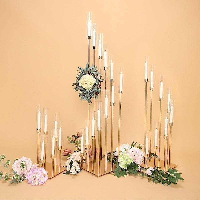 Gold 24 in Tall Candelabra Candle Holder Z919998