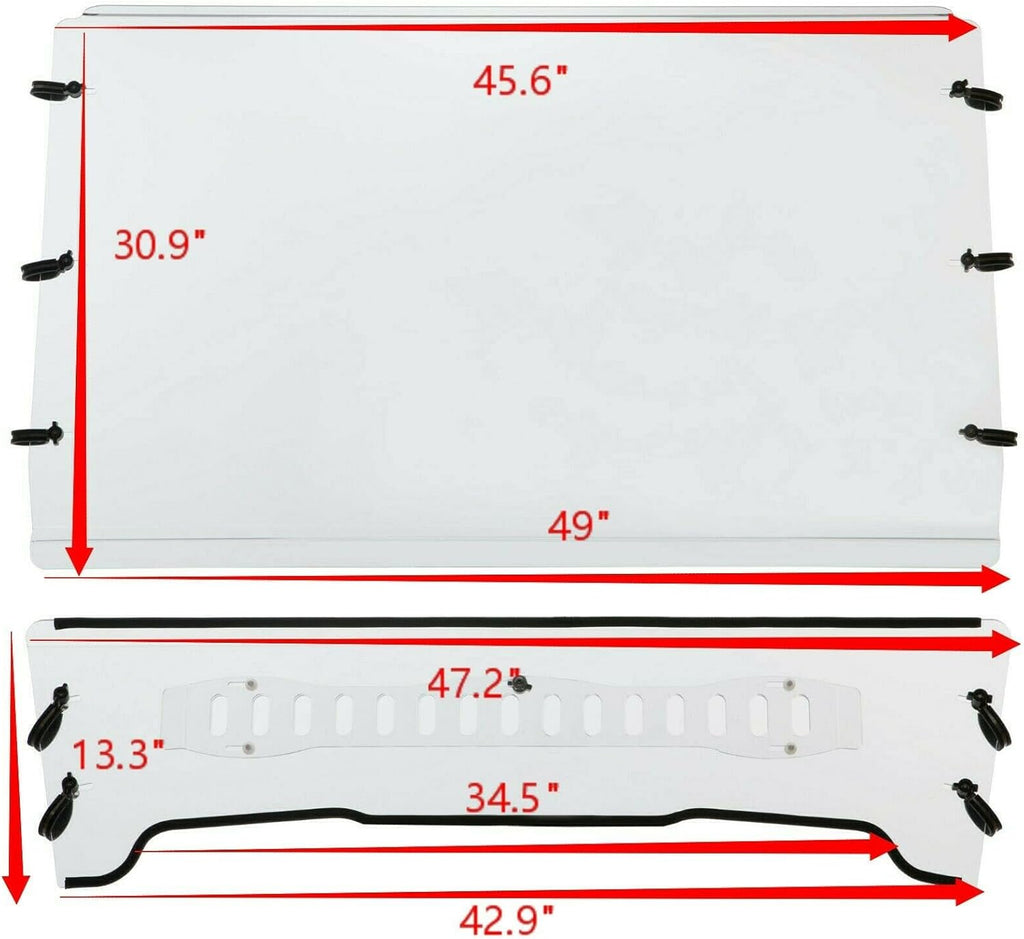 Front Vented Scratch Resistant Windshield P5356