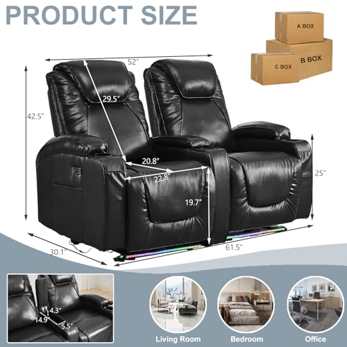Blue Power Reclining Loveseat Sofa K54333