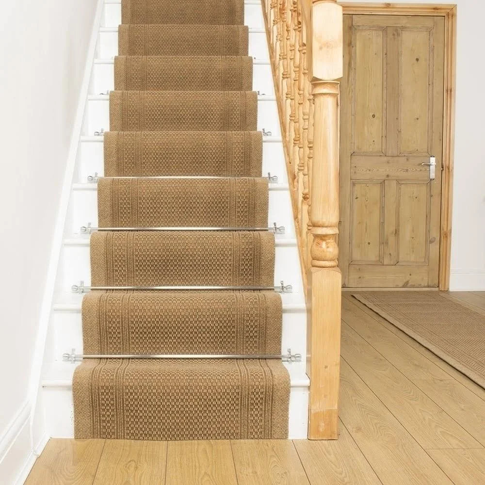 Aztec Beige Stair Carpet Runner 18 foot N512774