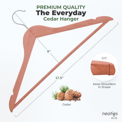Red Cedar Wooden Hangers 6 Pack W385588