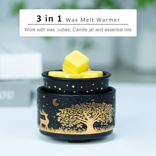 Wax Melt Warmer with Timer, Silicone Liner, Auto Shut Off L1358
