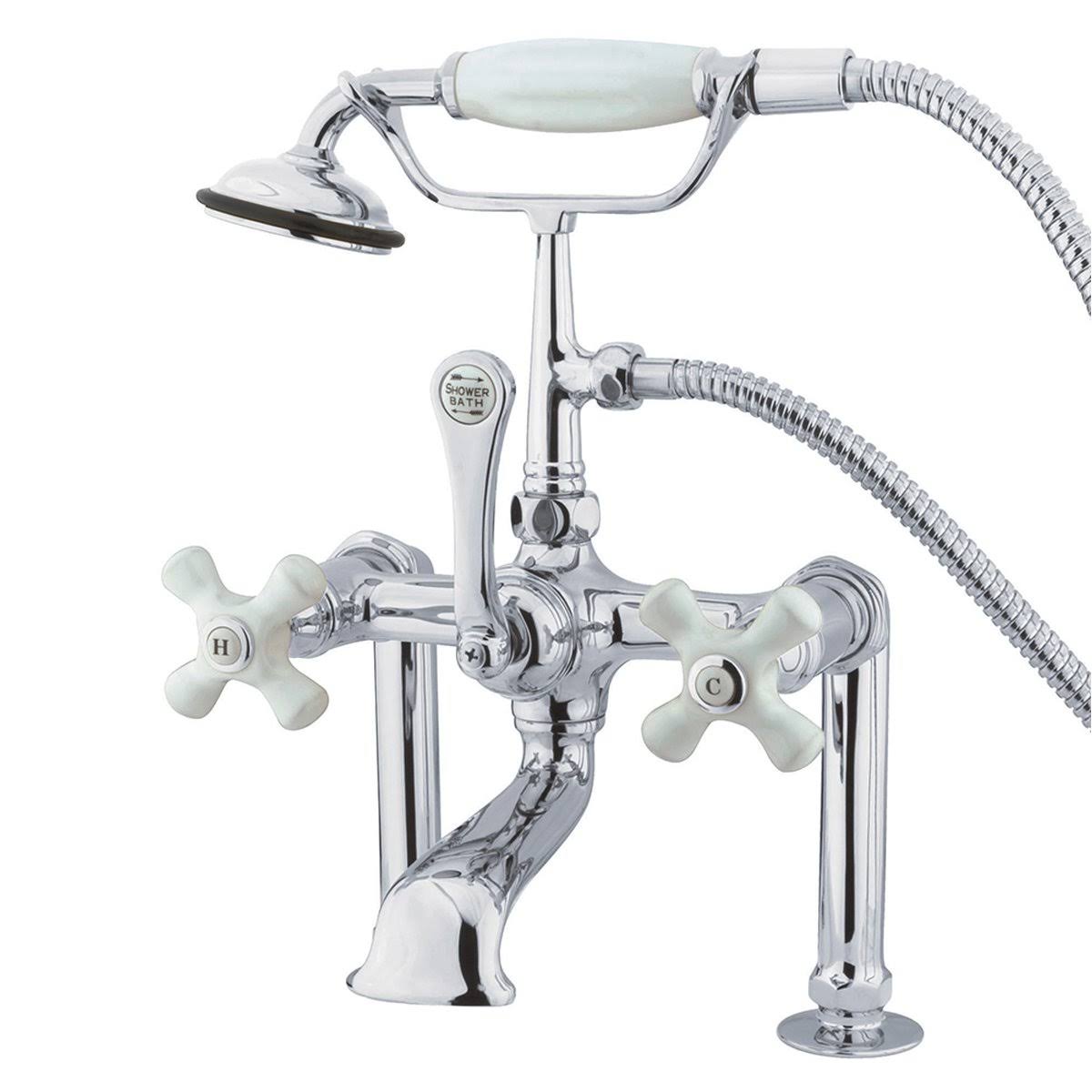 Oil Rubbed Bronze Clawfoot Tub Filler with Hand Shower J78311