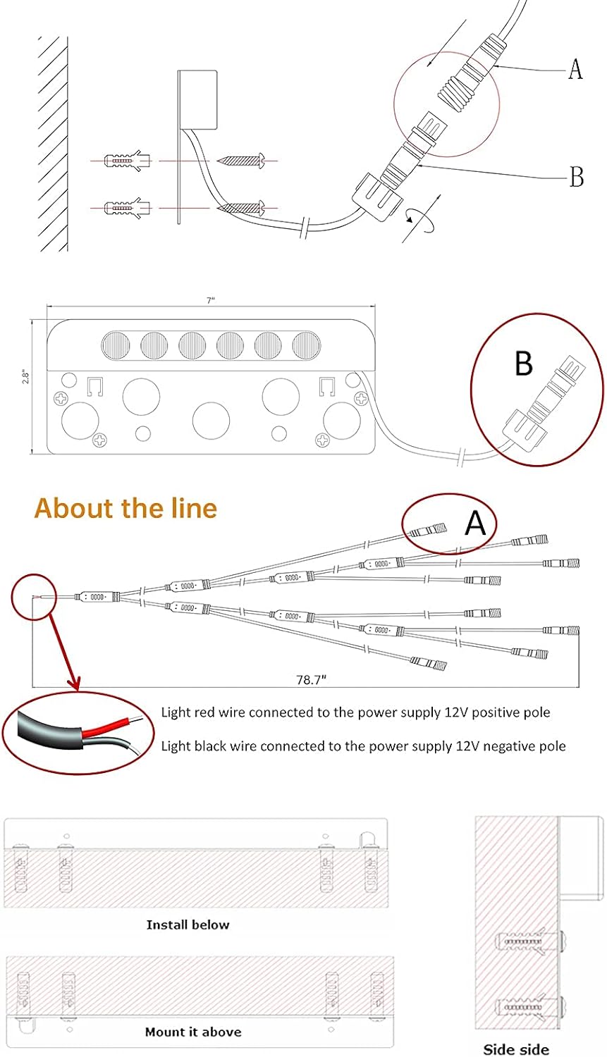 7 Inch 8-Pack 12V Low Voltage Hardscape Paver Light IP65 Waterproof 3W 2700K M4317
