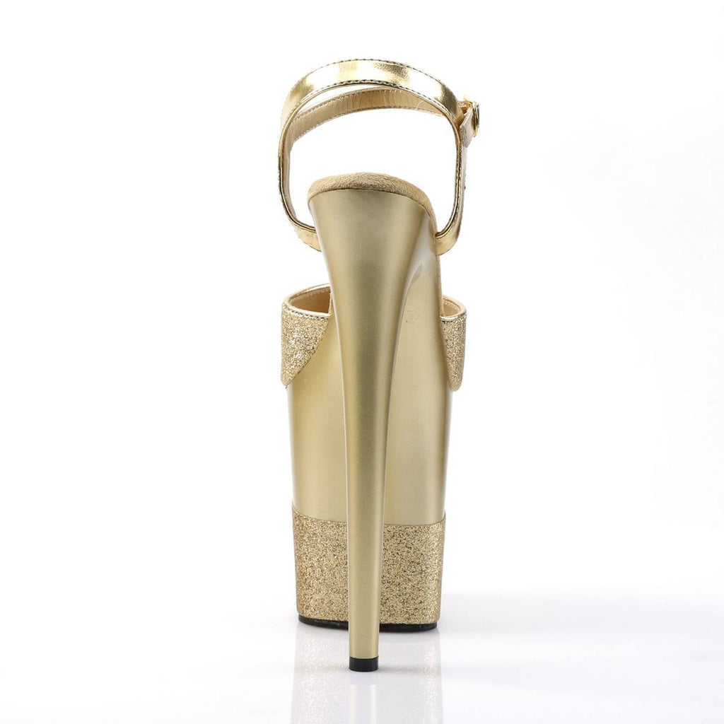 Gold 8x22 Heel Ankle Strap Platform S T8399