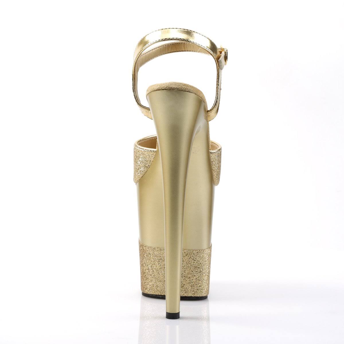 Gold 8x22 Heel Ankle Strap Platform S T8399
