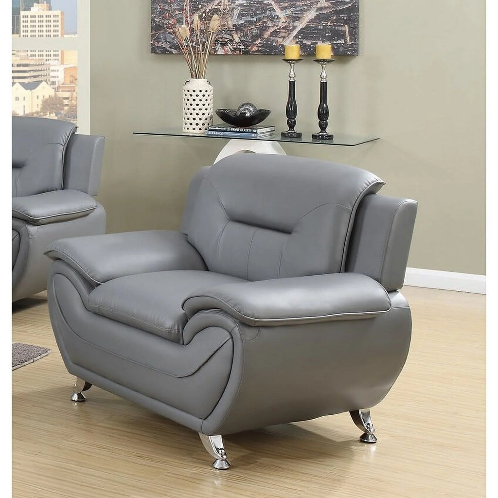 Faux Leather Club Chair Cream White O8667