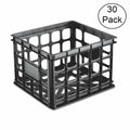 Plastic Black Storage Box Crate 30 Pack B2031