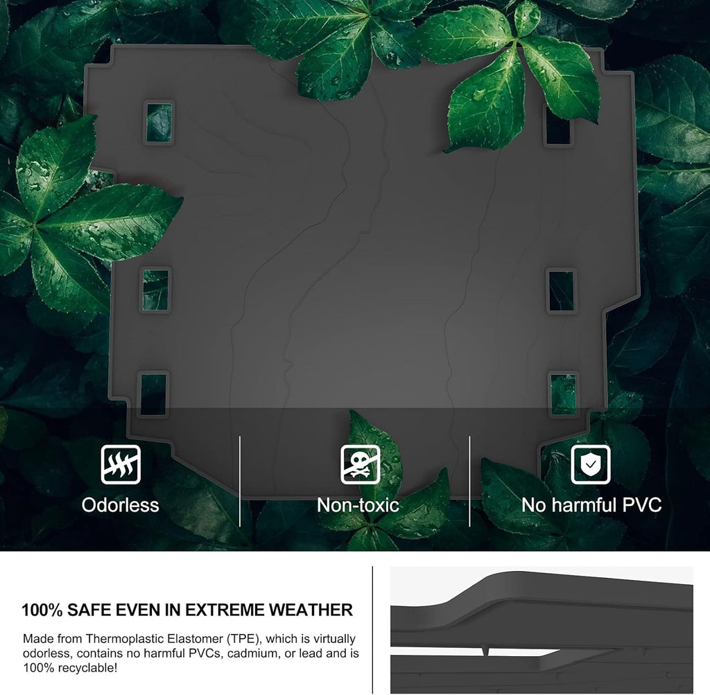 Cargo Mat Trunk Liner TPE Black Pack of 2 L926