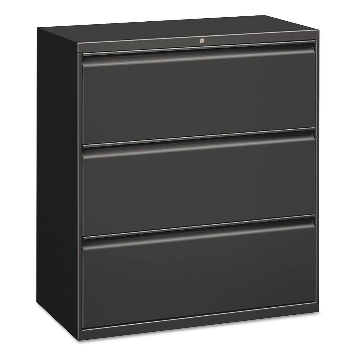 Three-Drawer Lateral File Cabinet, Charcoal K77169