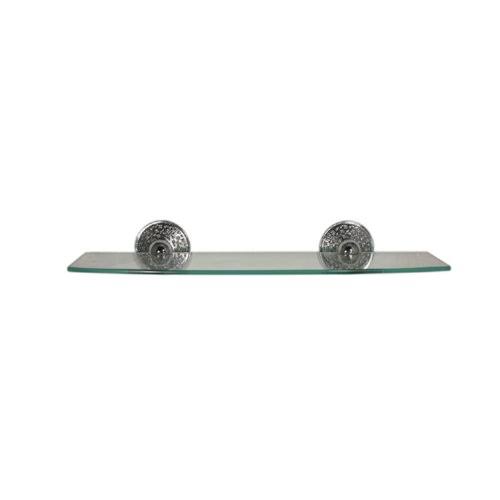 Polished Chrome 18 inch Glass Shelf E8627