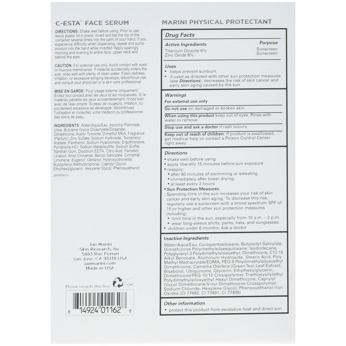 Marini Physical Protectant SPF 45 R666