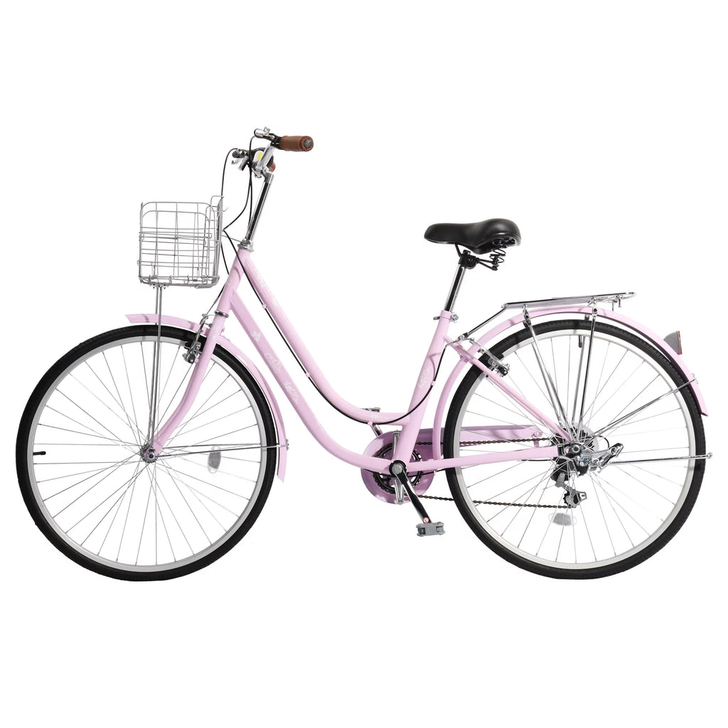 Pink 26in 7 Speed City Bike J86755
