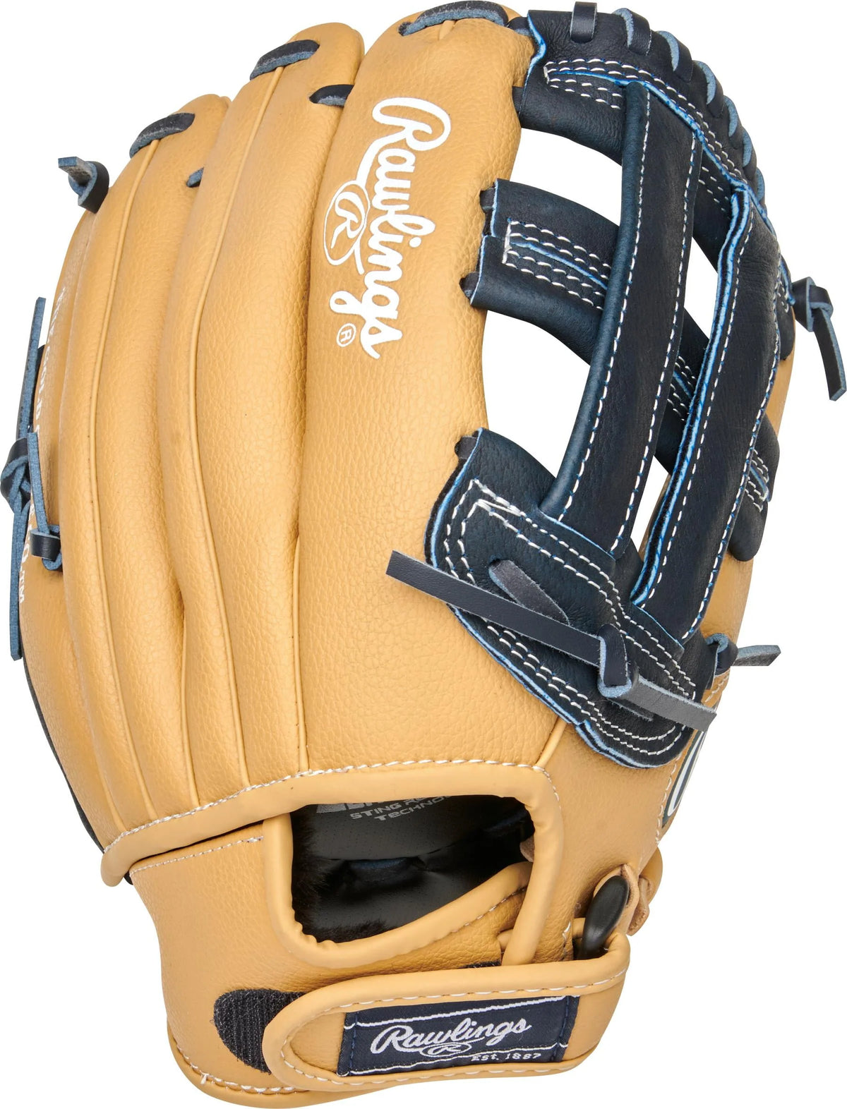 Youth Baseball Glove, Camel/Navy, 11.5 inch, Right Hand Throw U3853