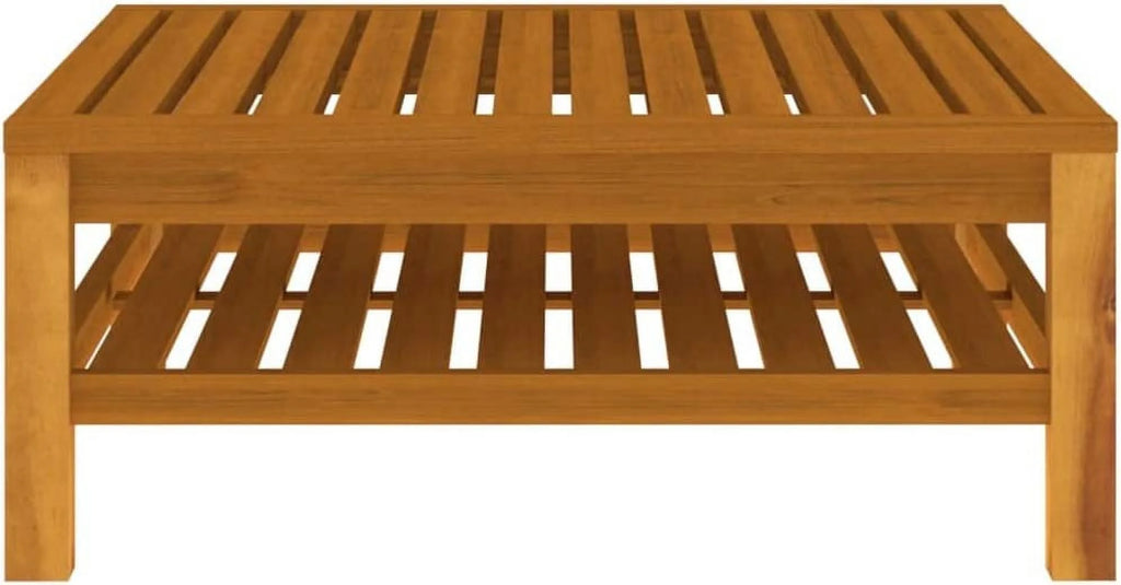 Patio Chairs with Tea Table and Cushions Acacia Wood Outdoor Furniture Set E38028