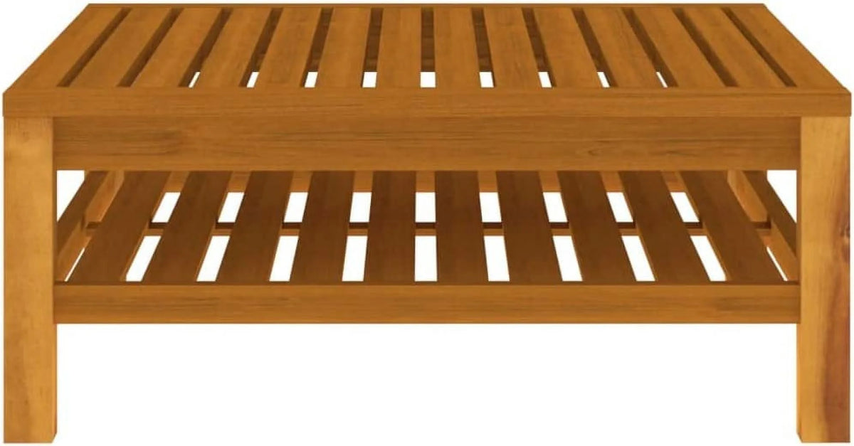 Patio Chairs with Tea Table and Cushions Acacia Wood Outdoor Furniture Set E38028