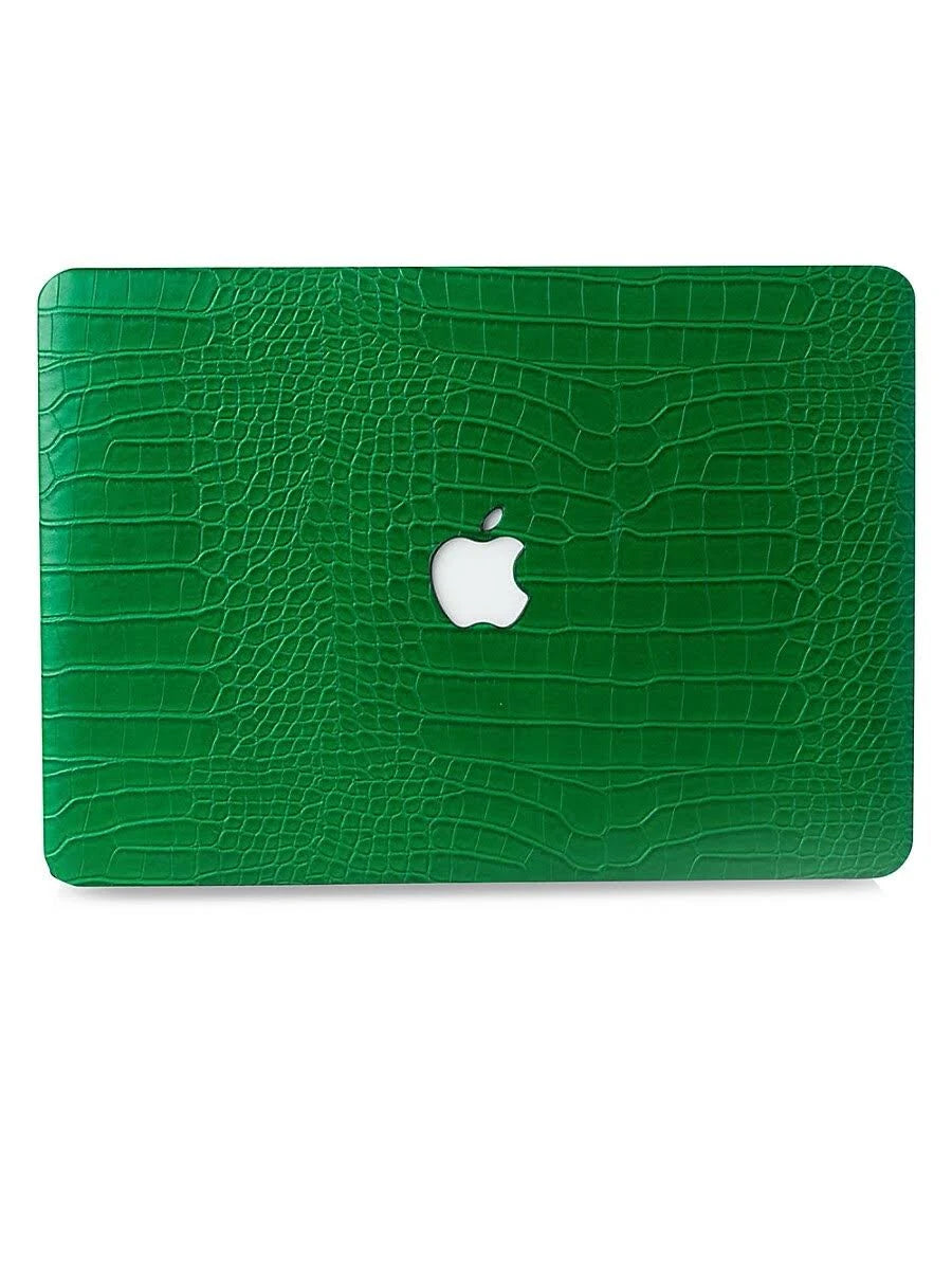 Emerald Faux Crocodile MacBook Case N62837