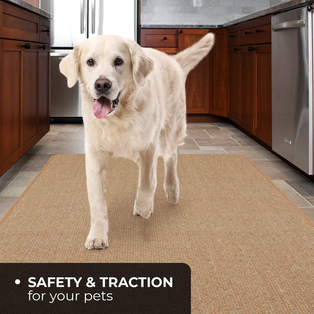 Skid-Resistant Carpet Runner - Pebble Beige - 10 Feet X 48 Inches P3445