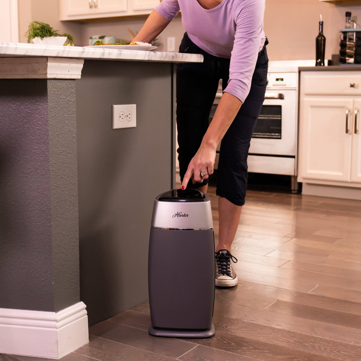 Black/Silver HEPA Tower Air Purifier B294187