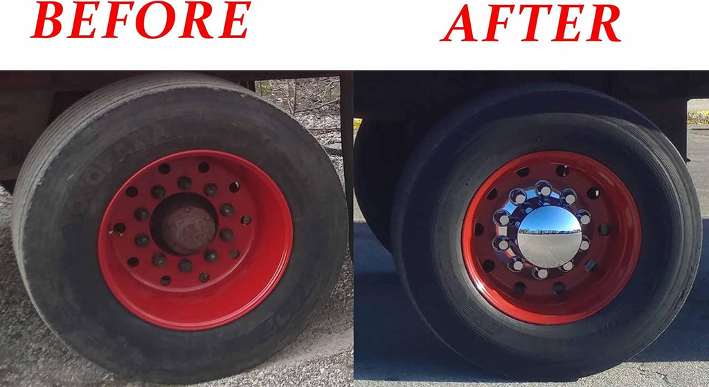 4 Pack Chrome Plated ABS Plastic Wheel Cover Lug Nut Cover for Semi Truck I8889