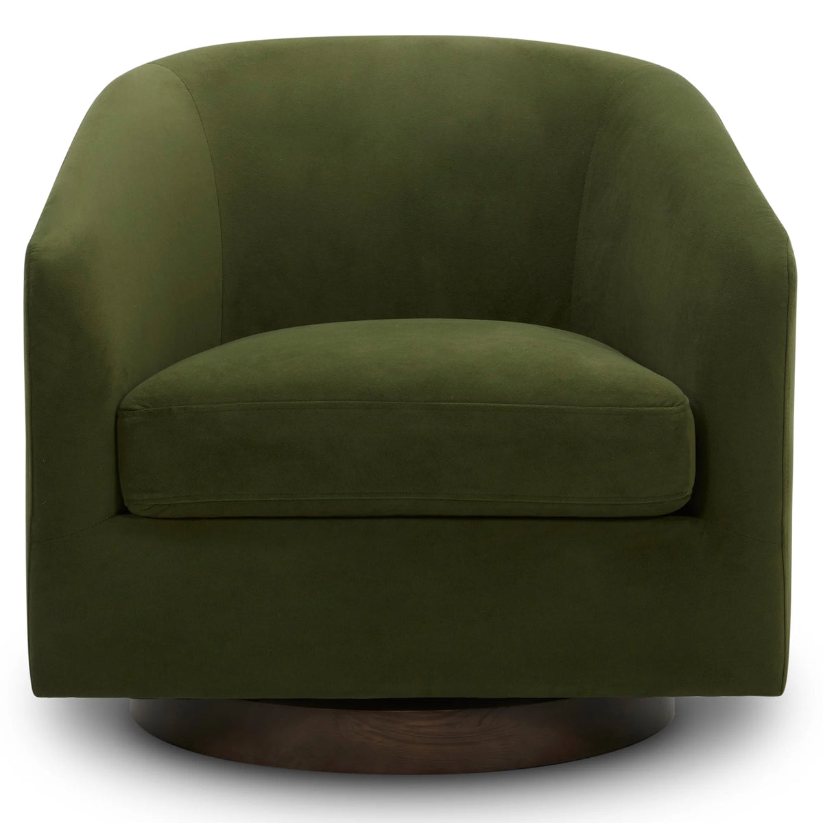 Ivory White Fabric Swivel Accent Chair G61836