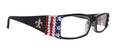 Women Reading Glasses with European Crystals Black R10796