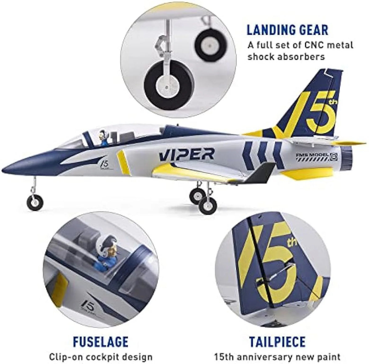 Navy Blue 70mm EDF RC Airplane Jet Z555