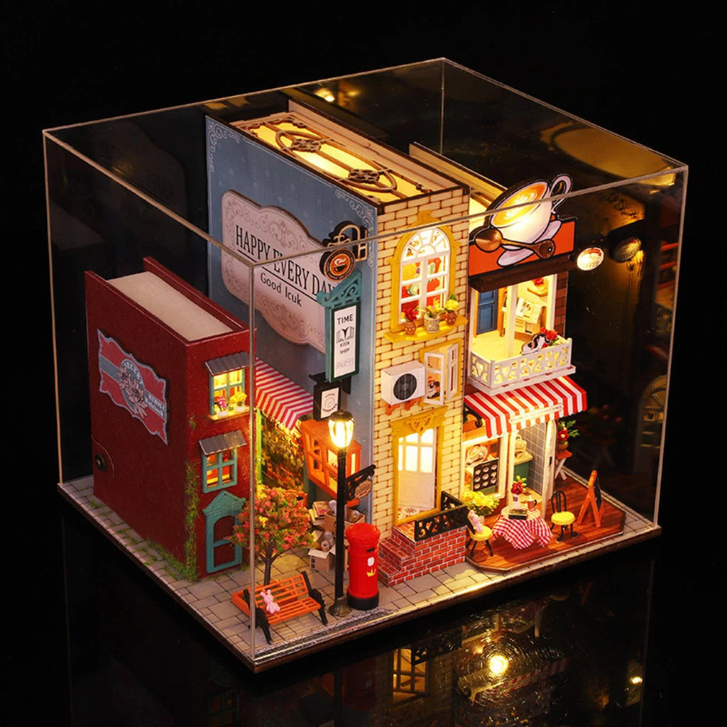Miniature Dollhouse DIY with Dustproof Cover J201306