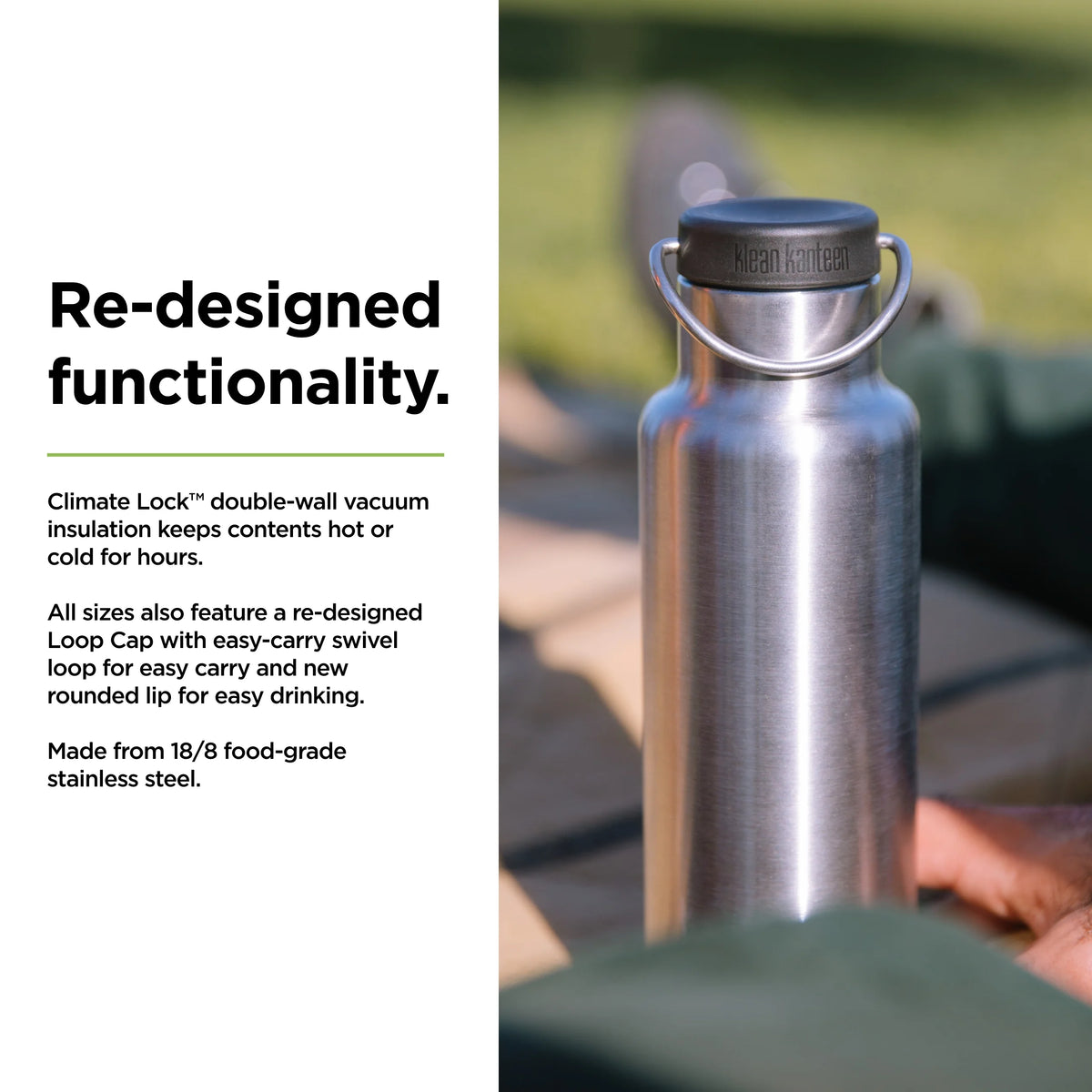 20 Oz Brushed Stainless Insulated Water Bottle H752