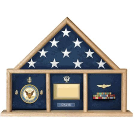 Oak 3 x 5 Flag Memorial Case K73950