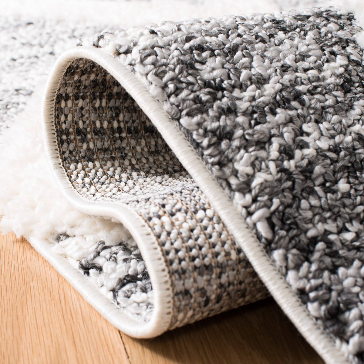 Polypropylene Gray Rug B6801