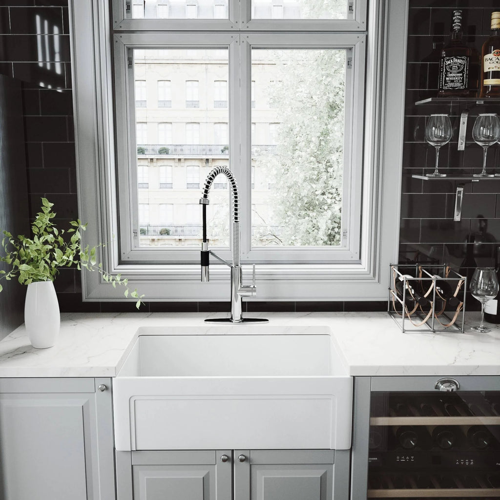 Chrome Magnetic Kitchen Faucet with Deck Plate A2099