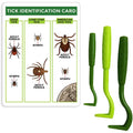 3 Pack Tick Remover Tools + Tick Identification Card L151