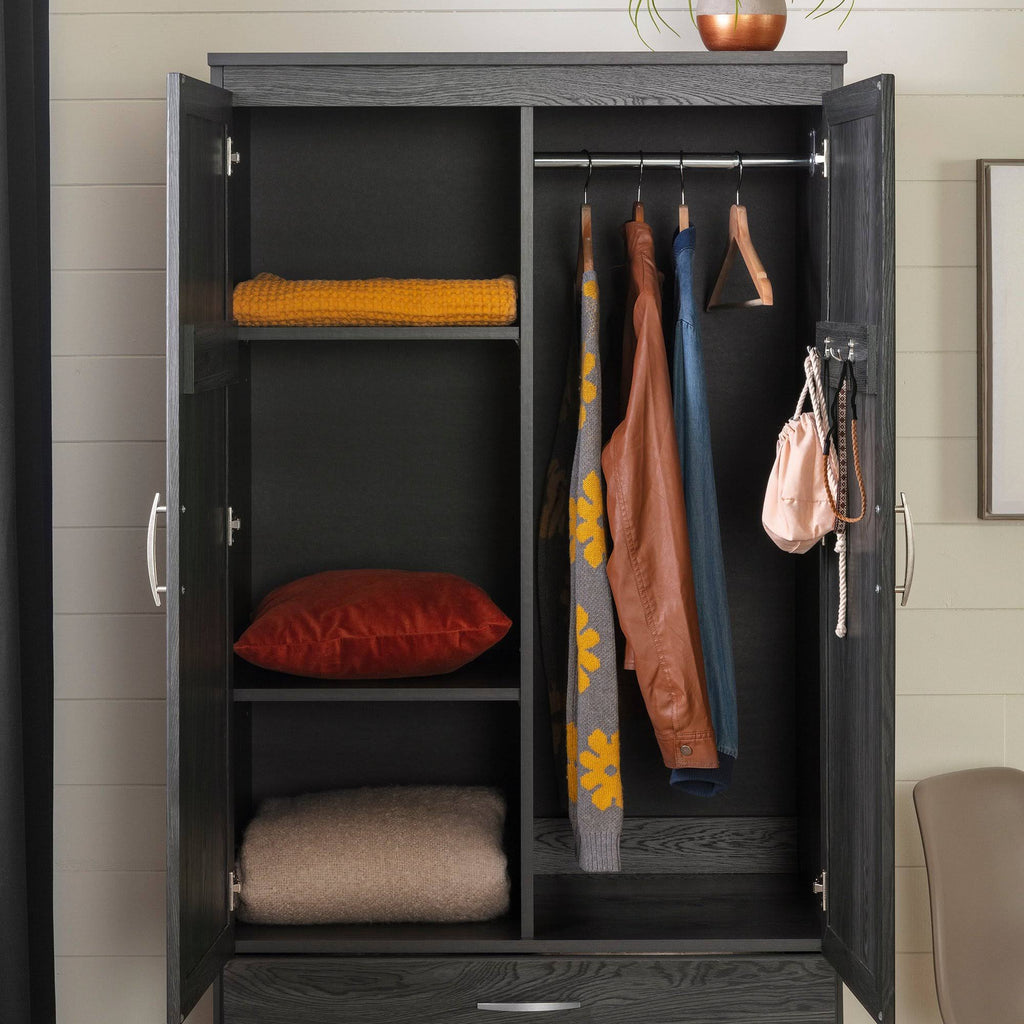 Gray Oak Wardrobe Armoire K385