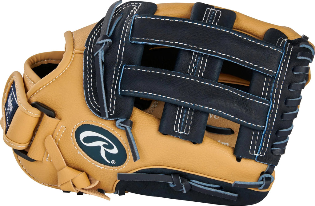 Youth Baseball Glove, Camel/Navy, 11.5 inch, Right Hand Throw U3853