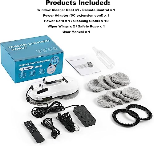 Window Cleaning Robot Vacuum with Ultrasonic Water Spray and Remote Control Z7837