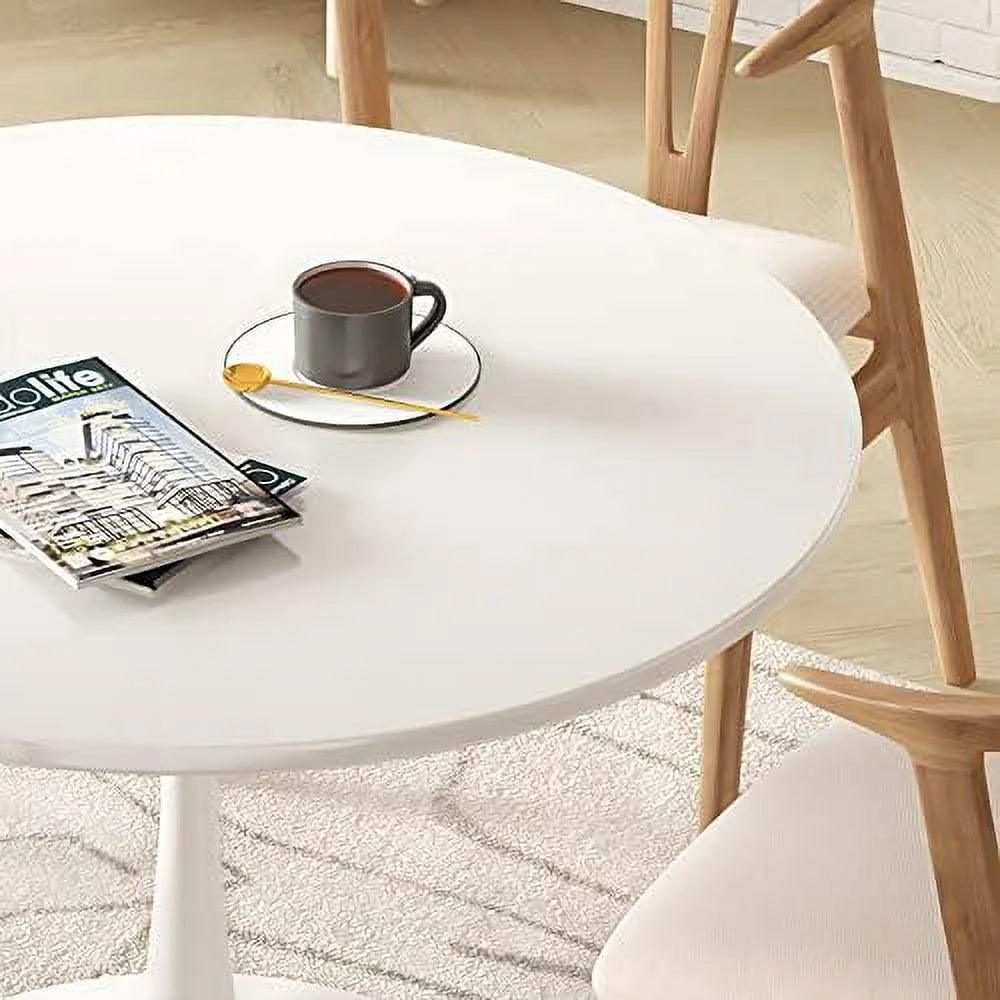 Black Round Dining Table 31.5" with Pedestal Base J668886