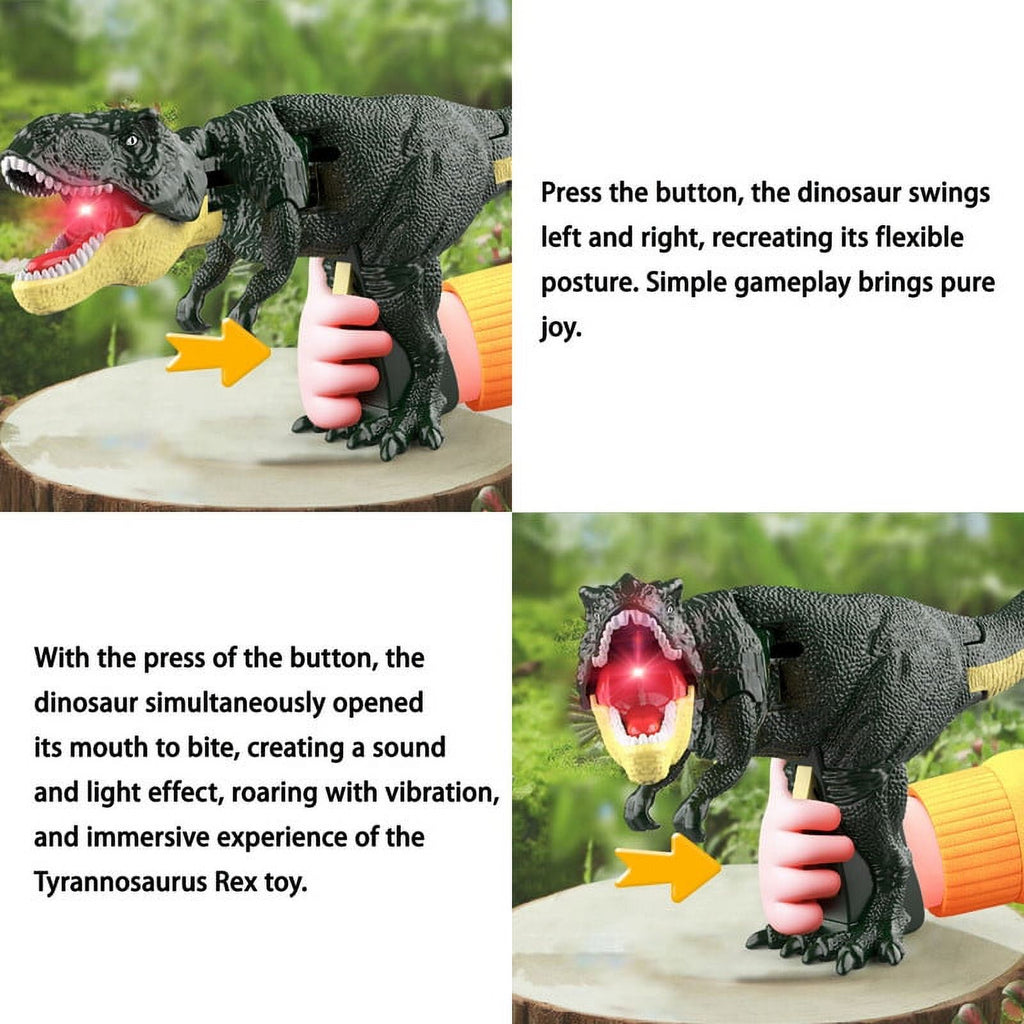 Dinosaur Toy with Sound Lights Biting Action Interactive Swinging F872