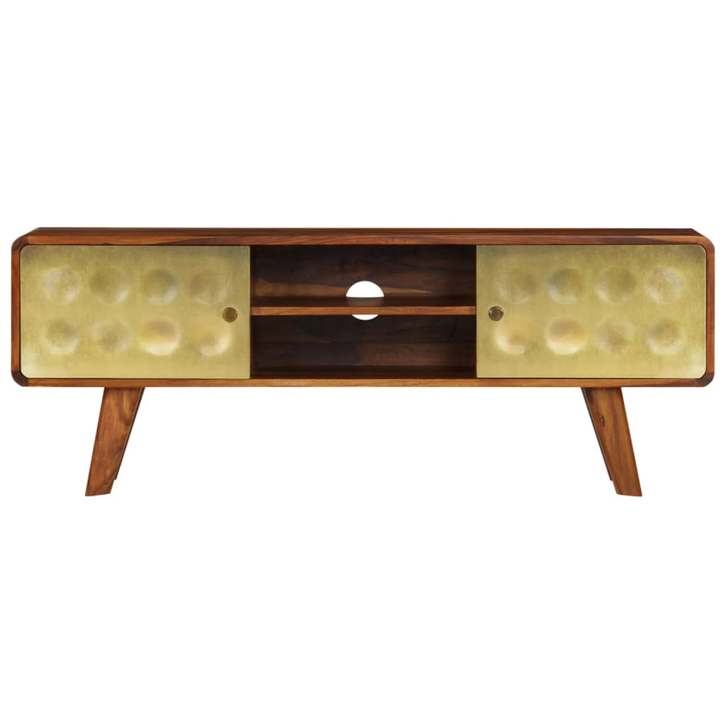 Sheesham Wood TV Stand with Storage Shelves C25355