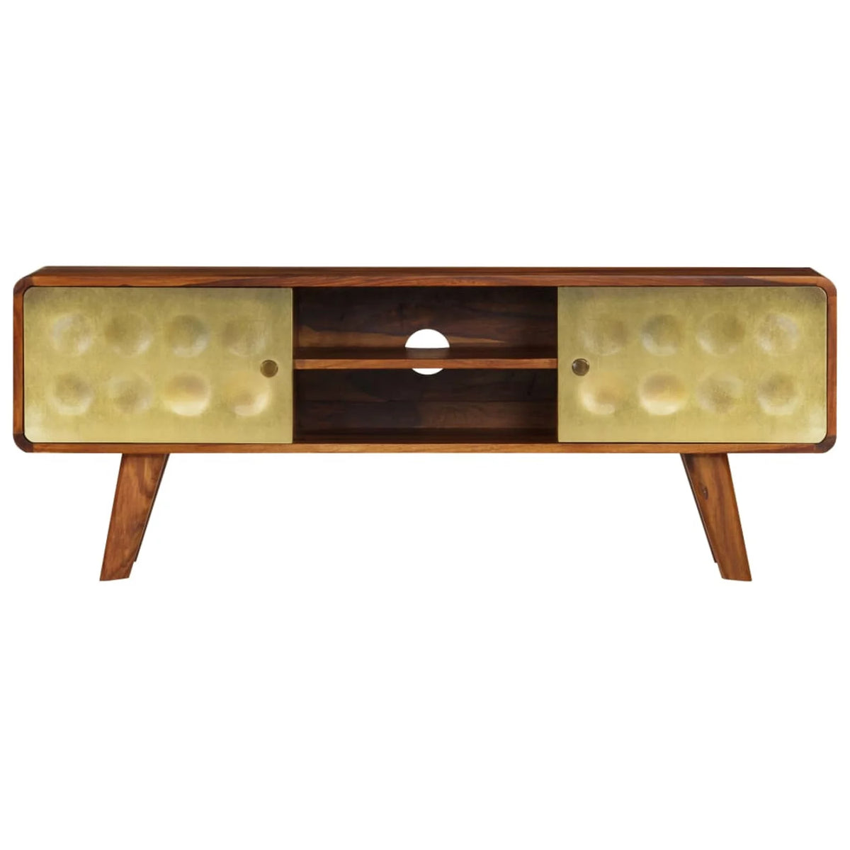Sheesham Wood TV Stand with Storage Shelves C25355