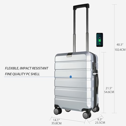 Hardside Expandable Carry On Luggage with Spinner Wheels U361