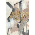 Beige Acrylic Painting Print on Wrapped Canvas V485635