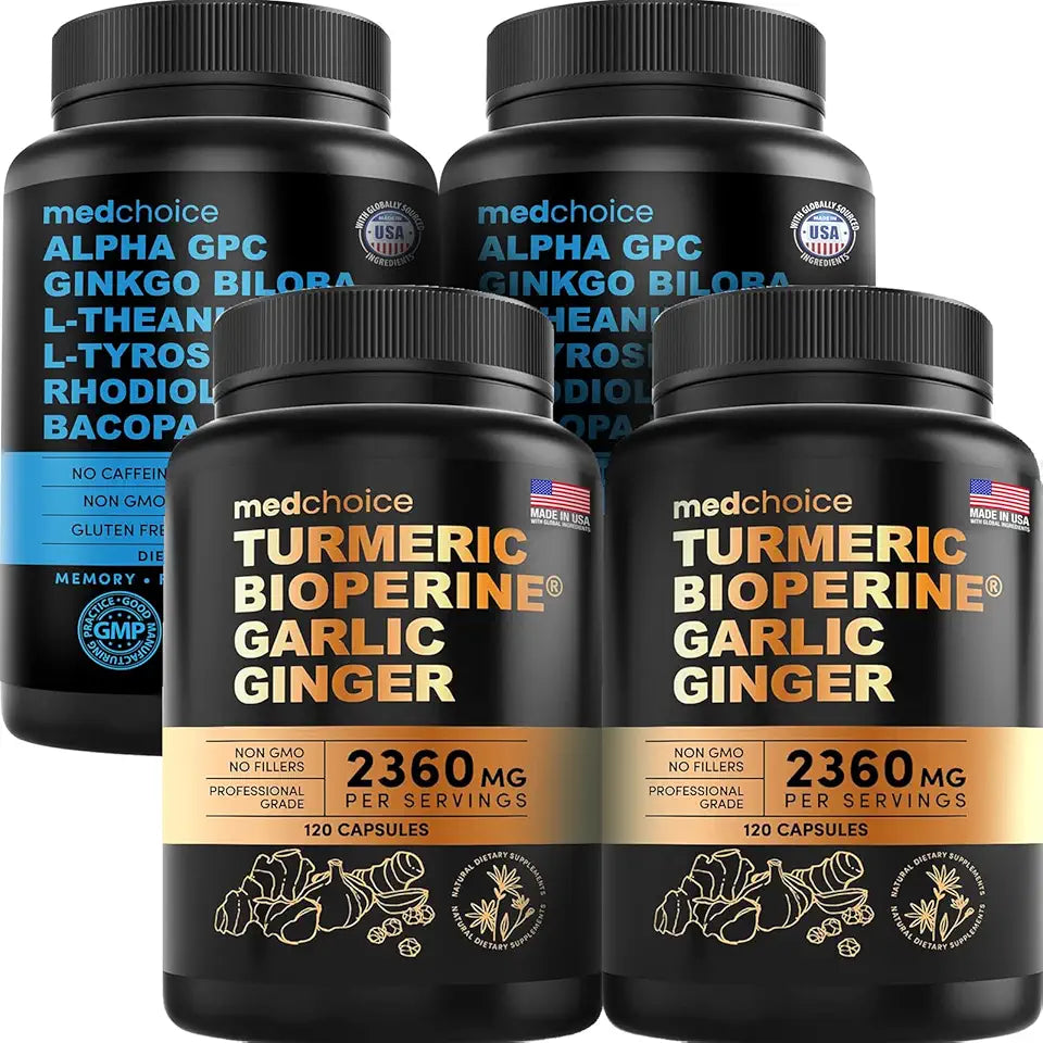 Turmeric & Ginger and Nootropic Brain Supplement Bundle S34018