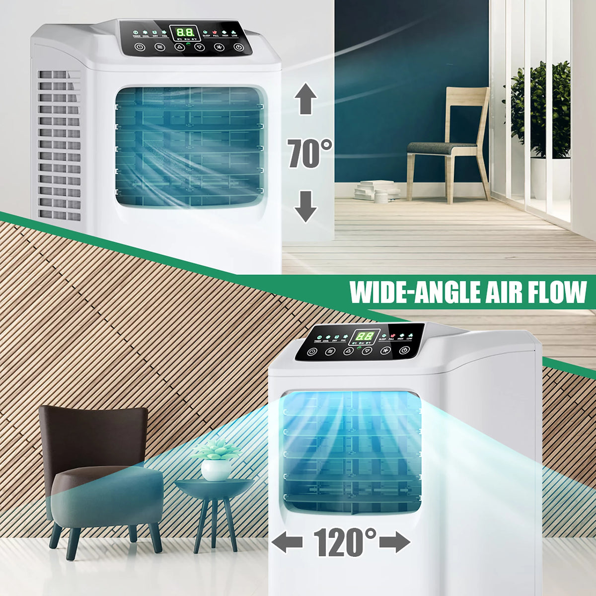 5500 BTU 3-in-1 Portable Air Conditioner with Dehumidifier and Window Kit N22186