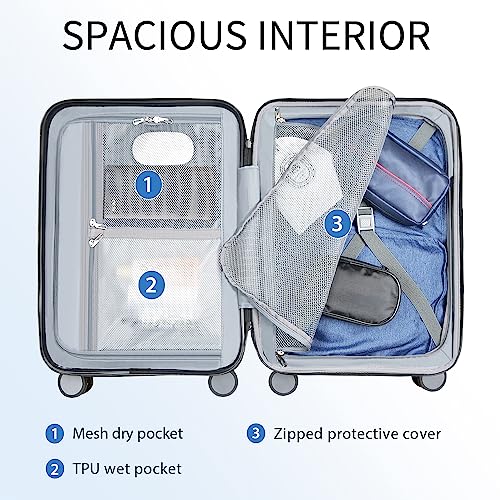 Hardside Expandable Carry On Luggage with Spinner Wheels U361