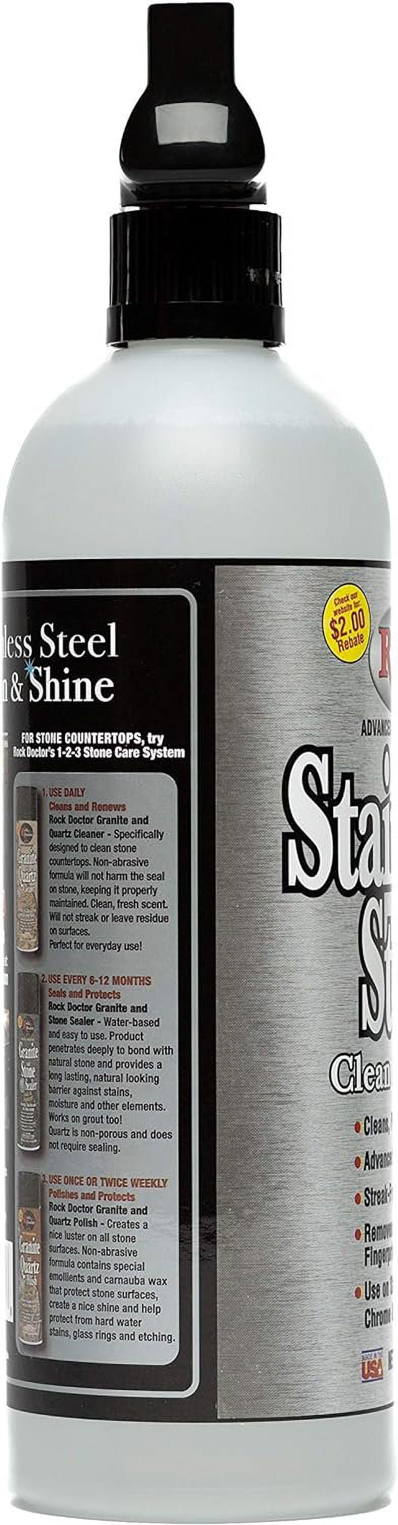 Stainless Steel Cleaner and Protectant 24 oz Spray Bottle Pack of 2 T900209